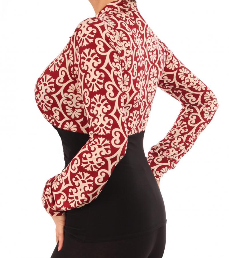 Wine and Ivory Printed Corset Top