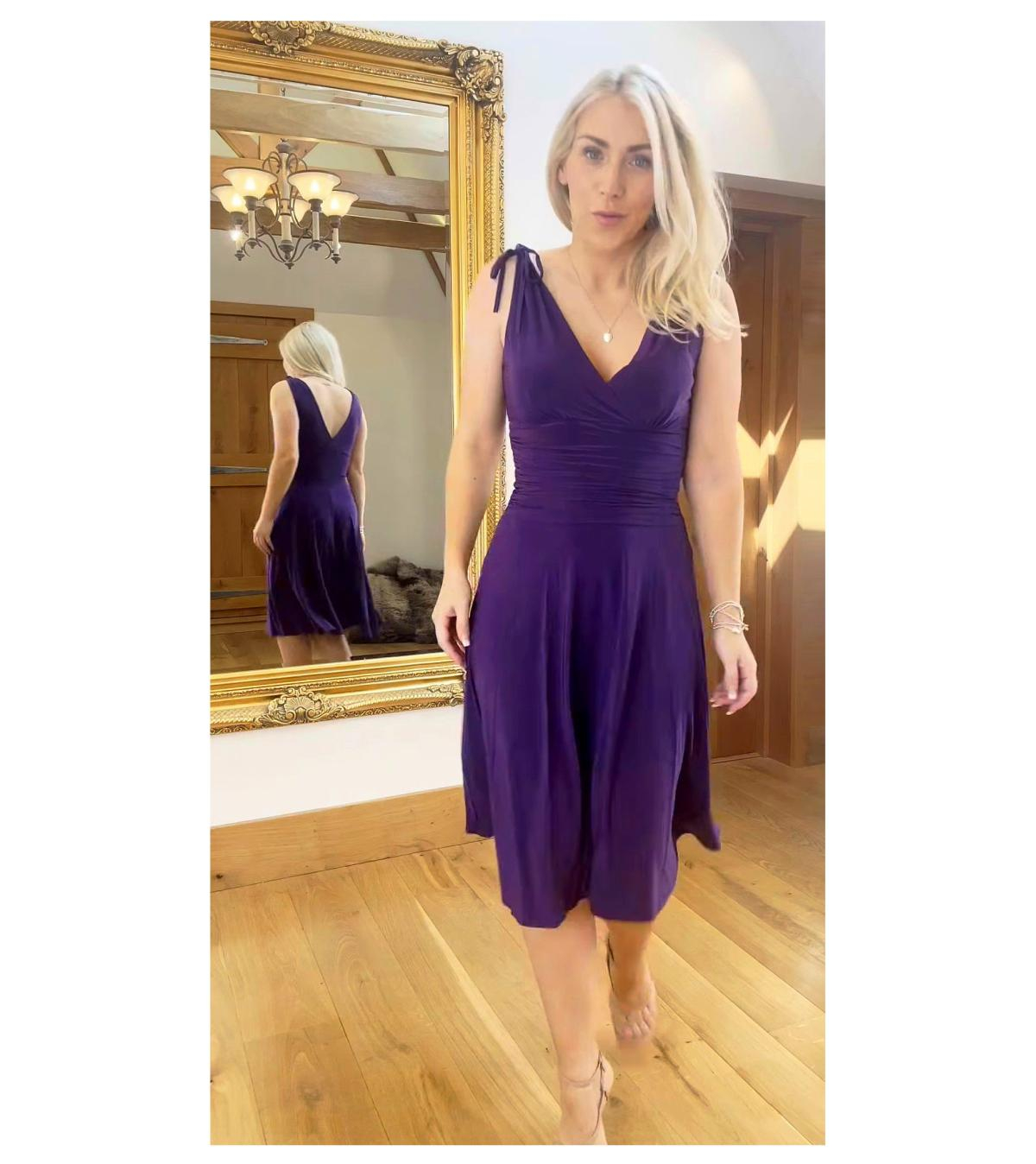 Purple Grecian Style Dress