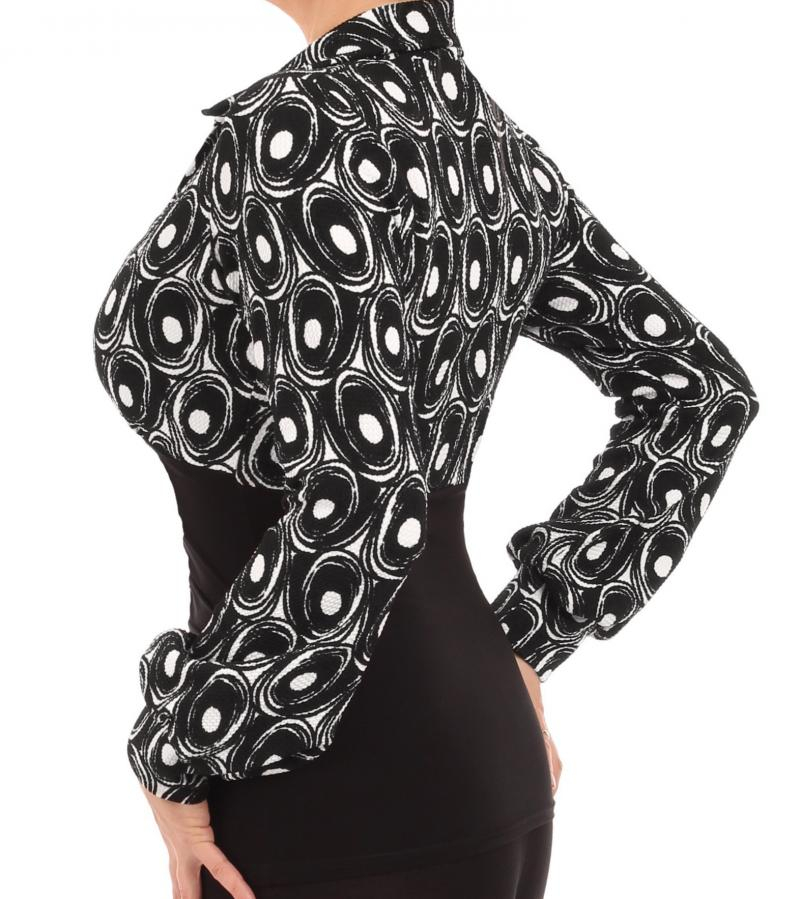 Black and White Textured Corset Style Top