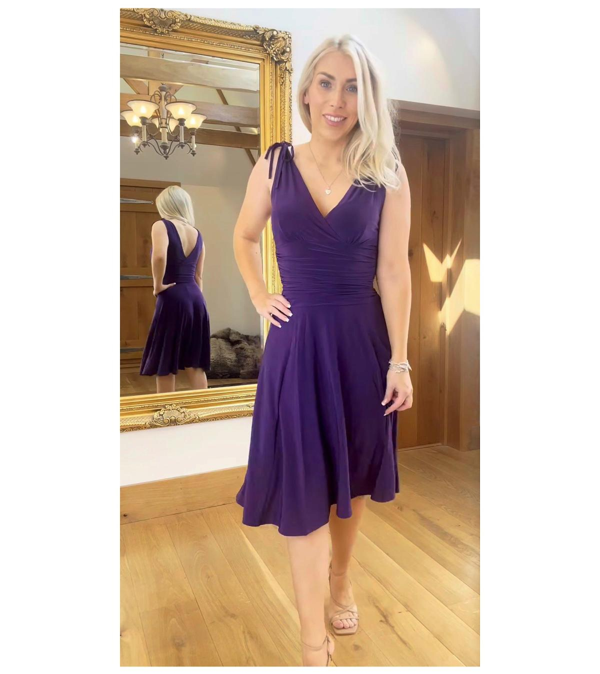 Purple Grecian Style Dress