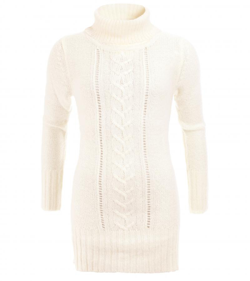 Ivory Cable Knit Long Jumper