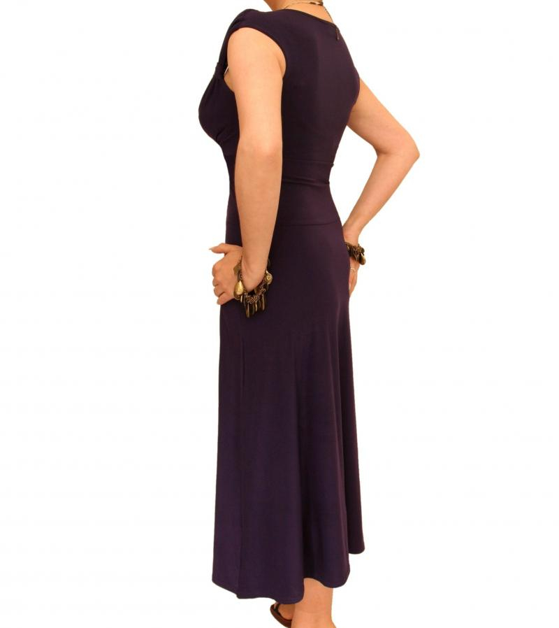 Purple Sweetheart Neckline Dress