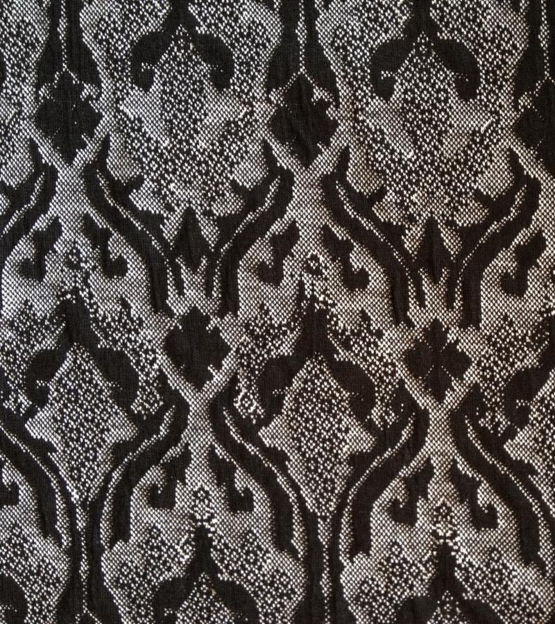 Grey and Black Print Stretch Pencil Dress