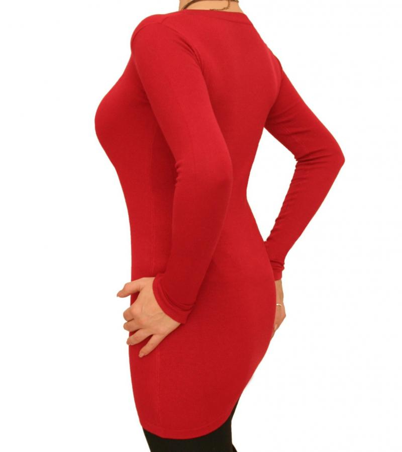 Red Scoop Neck Jumper