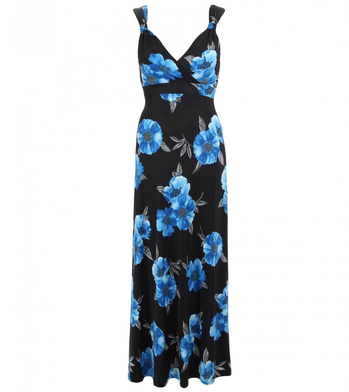 Blue Floral Maxi Dress