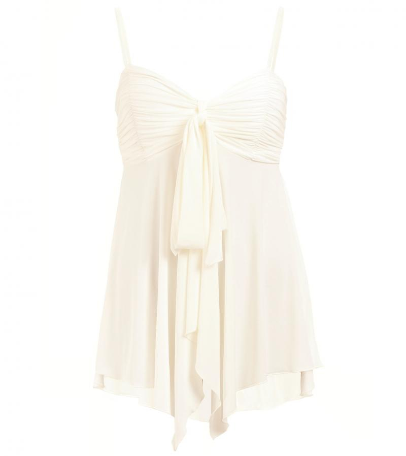 Ivory Strappy Halter Neck Tunic Top