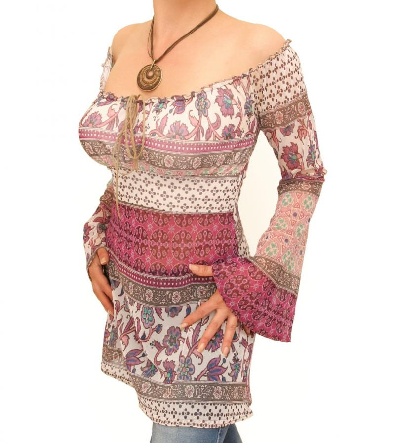 Mesh off the Shoulder Gypsy Top