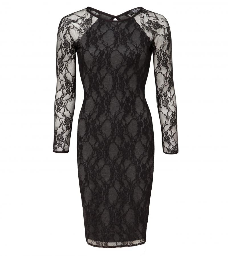 Black Lace Stretchy Dress