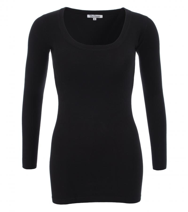 Black Scoop Neck Jumper