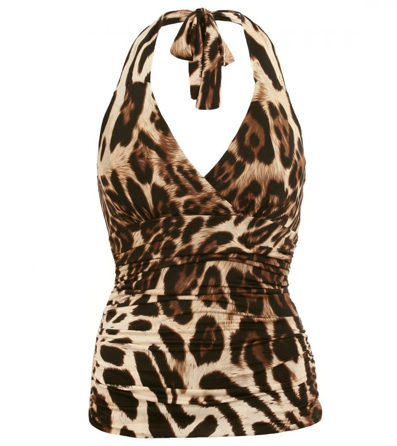 Animal Print Halter Top