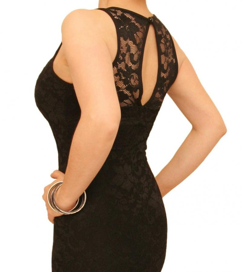 Black Lace Maxi Dress