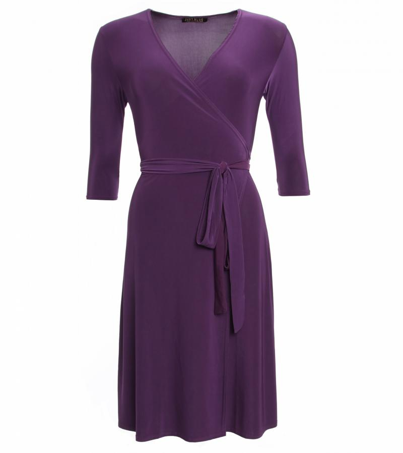 Purple Elegant Wrap Dress