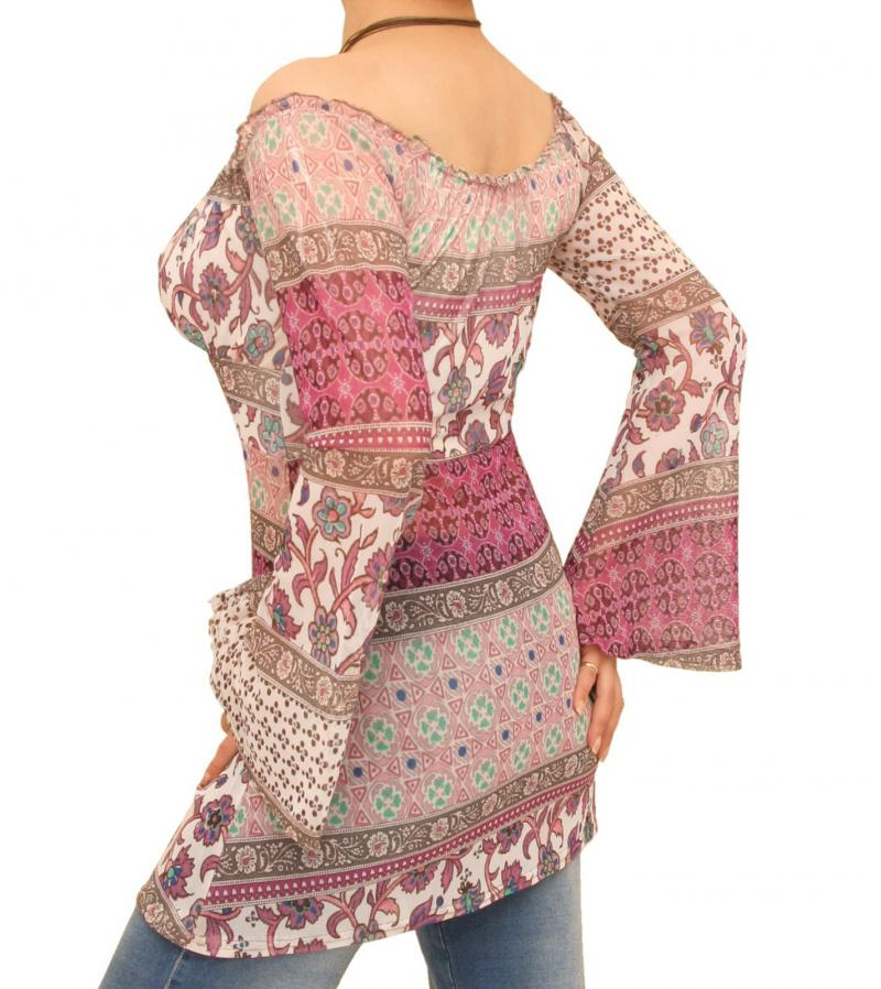 Mesh off the Shoulder Gypsy Top