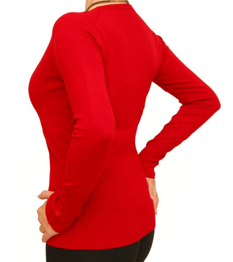 Red Button up Cardigan