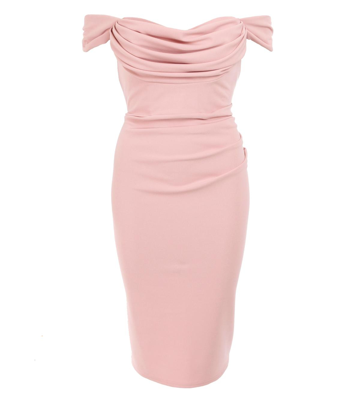Baby Pink off the Shoulder Dress