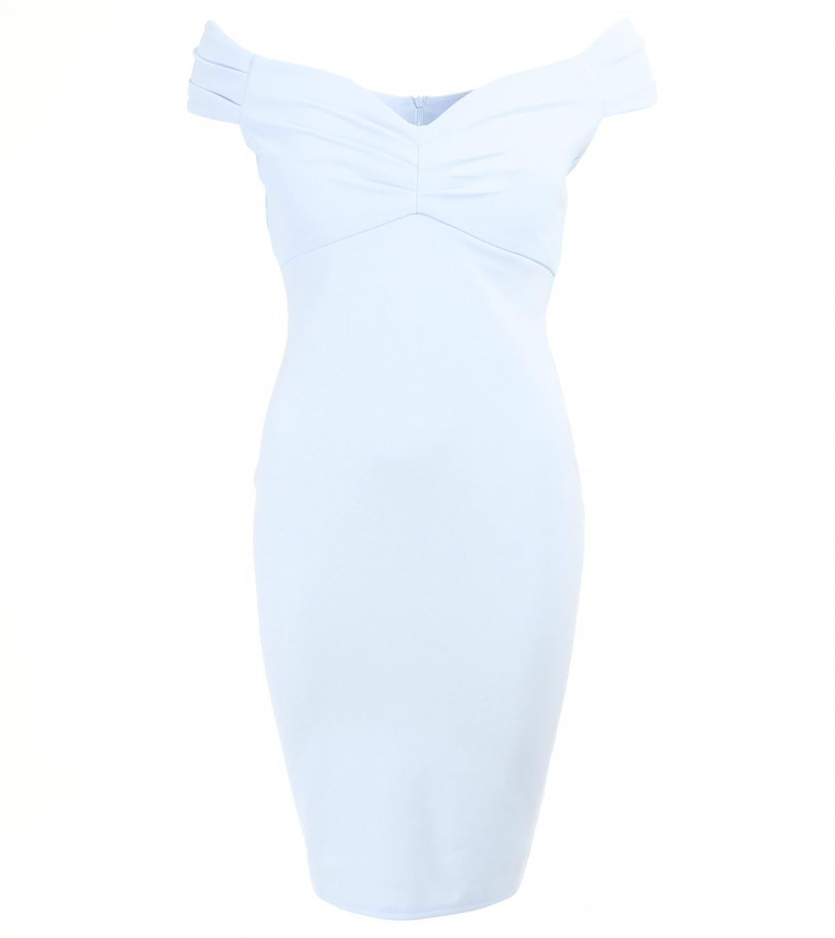 Powder Blue off the Shoulder Dress