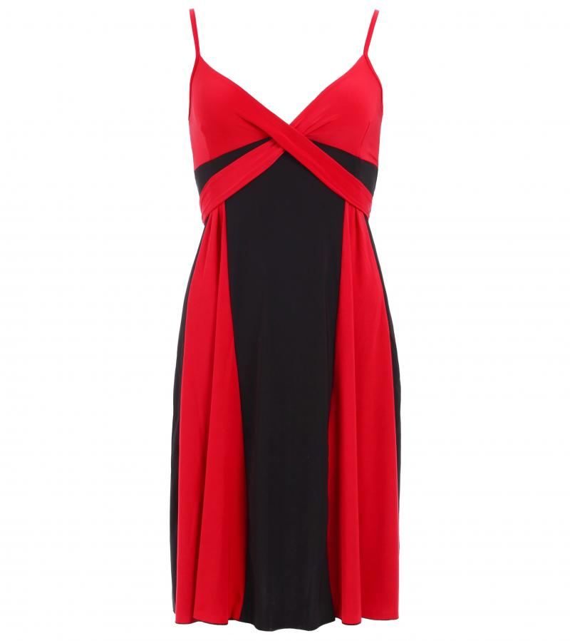 Red and Black Strappy Dress