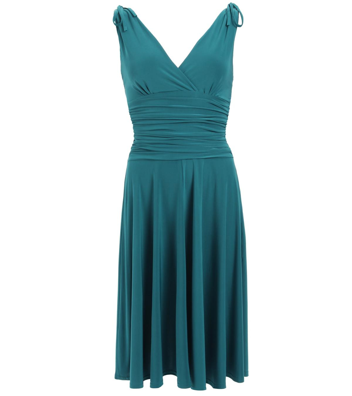 Teal Grecian Style Dress