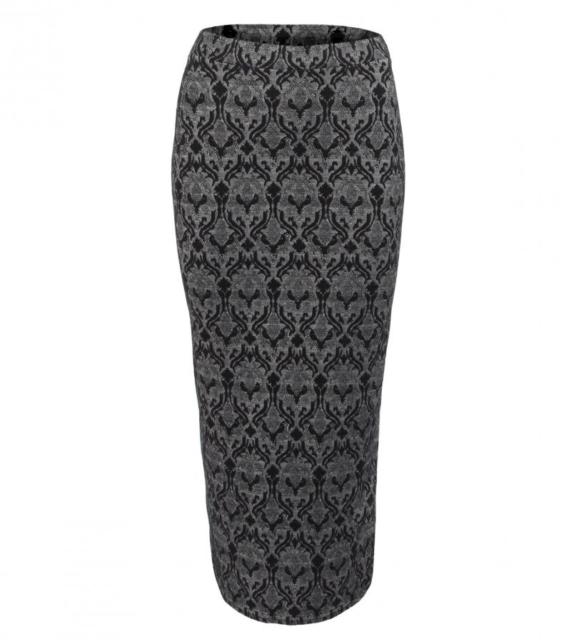 Jacquard Effect Midi Skirt