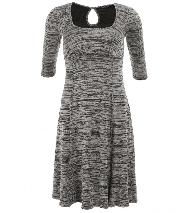 Grey Marl A-Line Dress