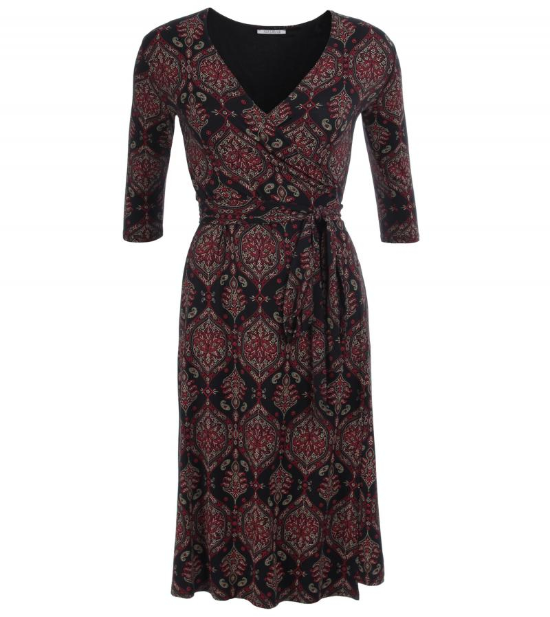 Paisley Print Wrap Dress
