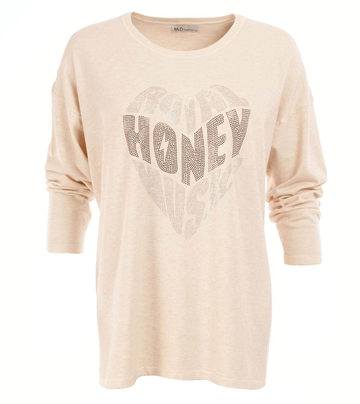 Oatmeal Oversized Sparkly Slouch Jumper