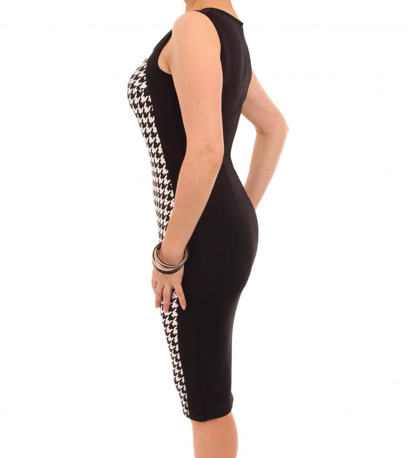 Dog Tooth Keyhole Dress