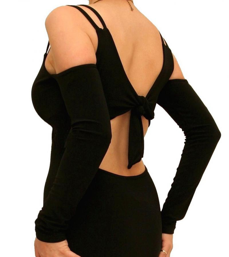 Black Cut Out Sleeve Dress