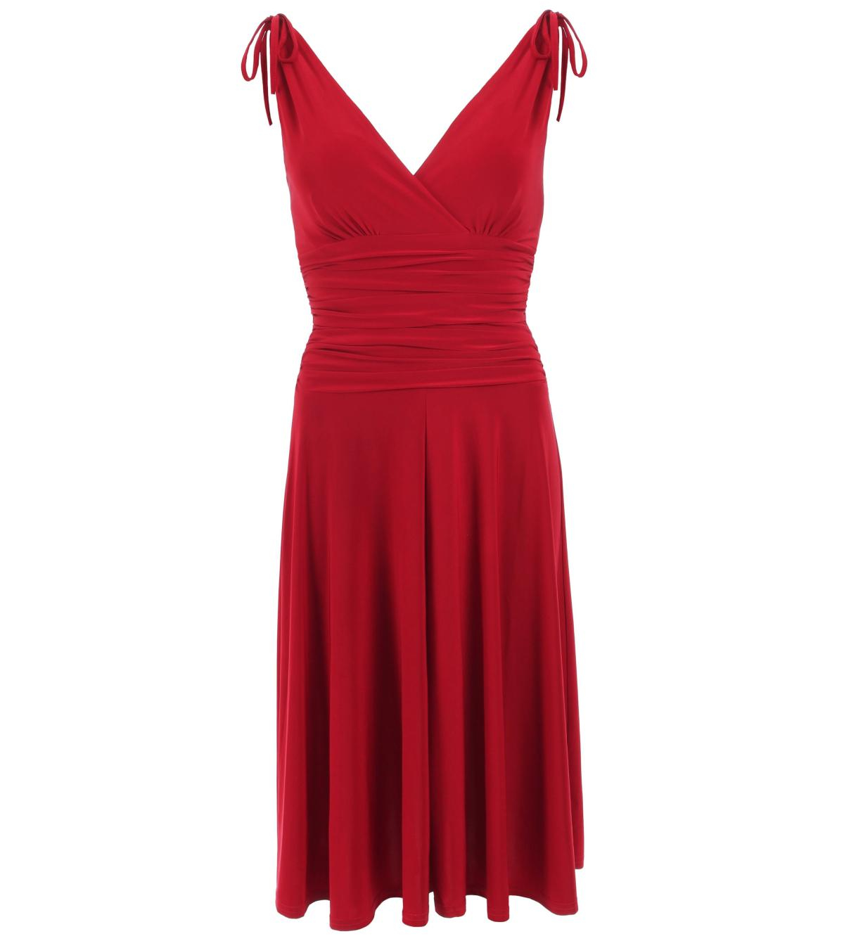 Red Grecian Style Dress