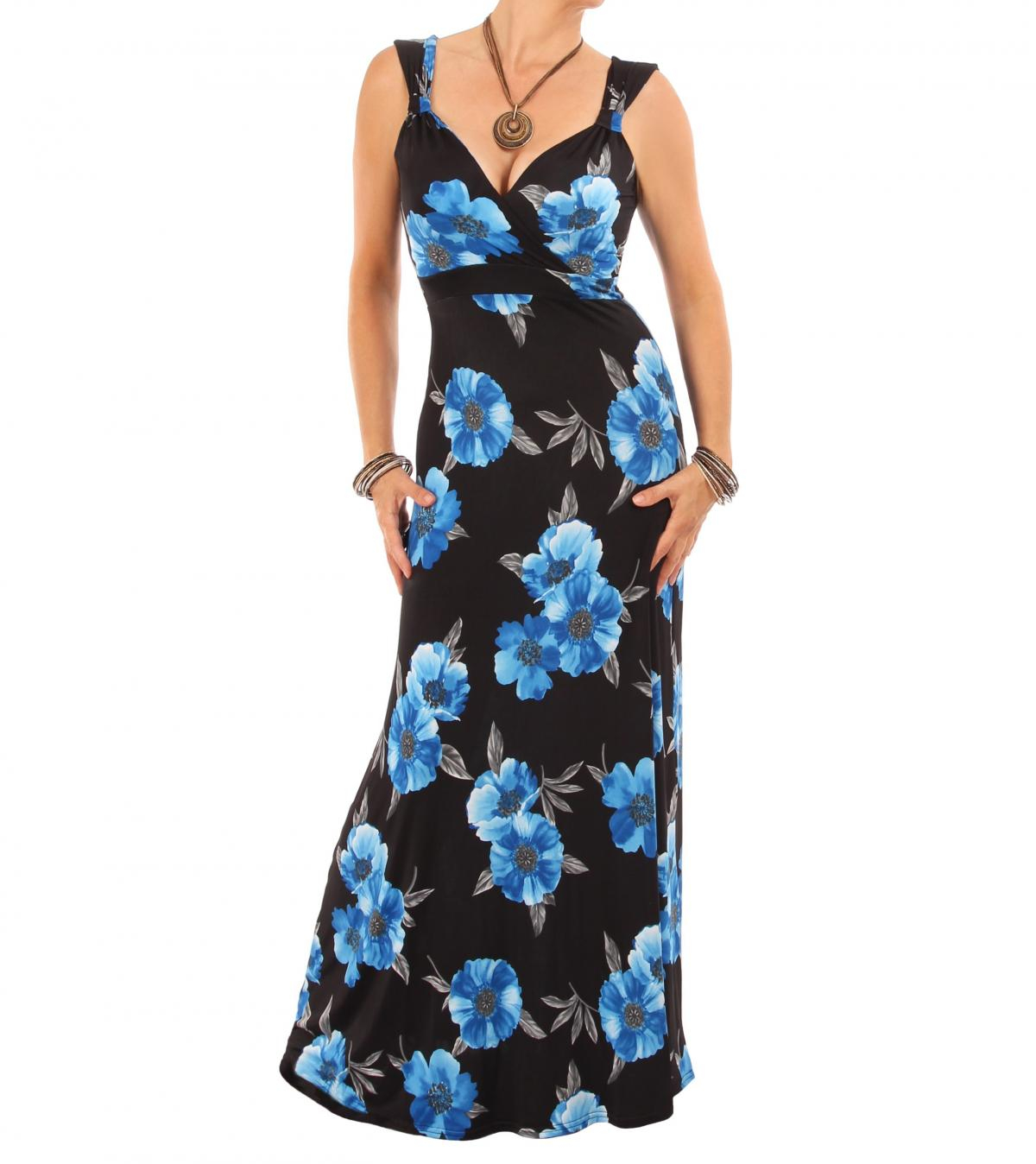 Blue Floral Maxi Dress