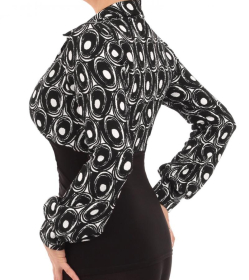 Black and White Textured Corset Style Top