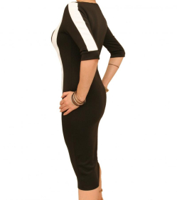 Black and Ivory Shift Dress