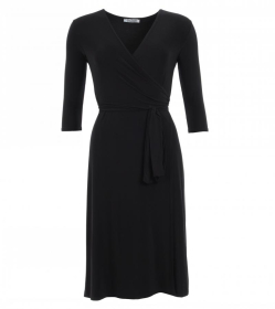 Black Elegant Wrap Dress
