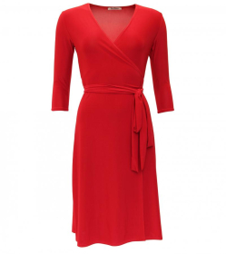 Red Elegant Wrap Dress