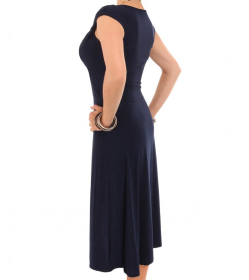 Navy Blue Sweetheart Neckline Dress