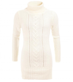 Ivory Cable Knit Long Jumper