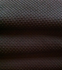 Black Textured Waffle Shift Dress