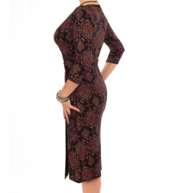 Paisley Print Wrap Dress