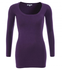 Purple Scoop Neck Jumper