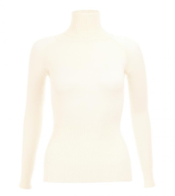 Ivory Polo Neck Clingy Jumper