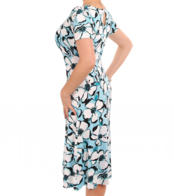 Blue and White Floral Tea Dress