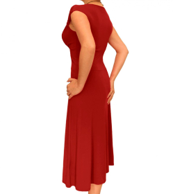 Red Sweetheart Neckline Dress
