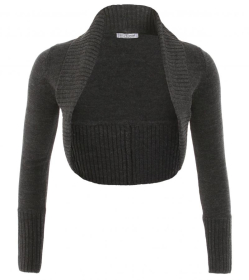 Grey Long Sleeved Shrug