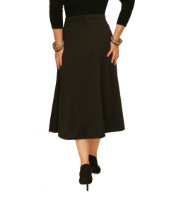Black Ponte A Line Skirt