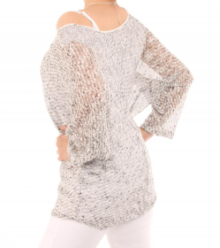 Grey Marl Batwing Top