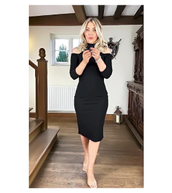 Black Cut Out Choker Dress