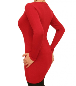 Red Scoop Neck Jumper