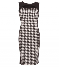 Dog Tooth Keyhole Dress