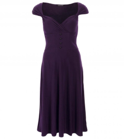 Purple Sweetheart Neckline Dress