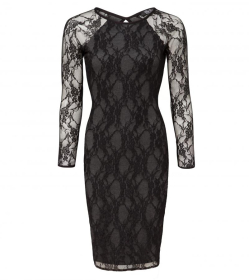 Black Lace Stretchy Dress